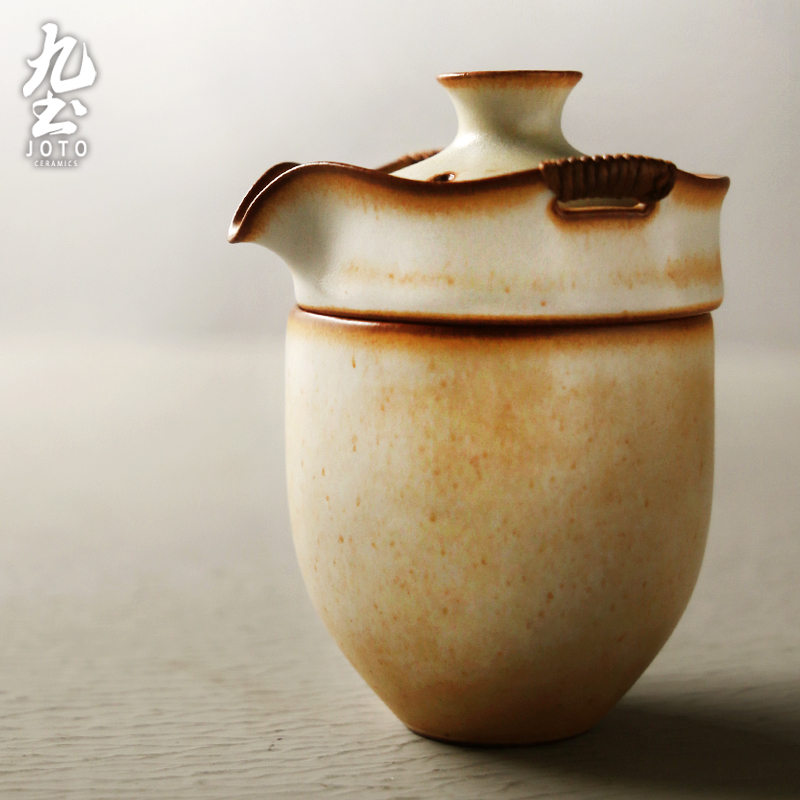 Japanese ceramics hand grasp nine soil pot set of a cup of tea pot set gift box tourism travel tea set tea cup group