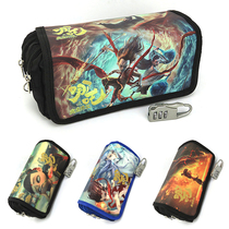 Nezha stationery box Nezha pencil box Primary school students men and women boil C password lock Large capacity password lock pen bag