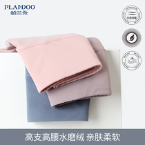 Parandot high-rise belly panties womens brushed cotton crotch solid color plus size moisture breathable briefs toe bottoms