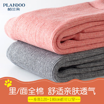 Palanto childrens warm pants cotton padded trousers high waist pants knee pads big boys and girls wool pants cotton pants