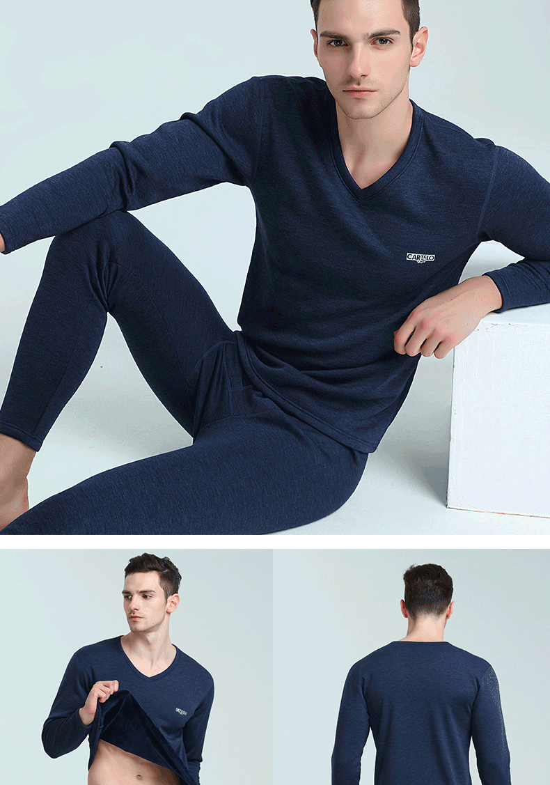 Купить Комплект нижней одежды Мужские термобелье мужской плюс толстый ...