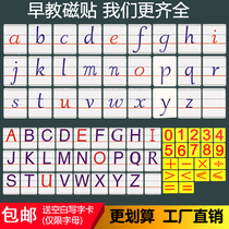 Children teach 26 lower case English alphabet digital cards to learn English teaching materials magnetic refrigerator paste complete set