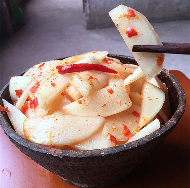 湖南特产正宗泡菜酸萝卜农家自制开胃下饭菜酸菜腌酸辣泡萝卜包邮