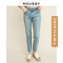 MOUSSY VINTAGE high waist washed feet CASUAL JEANS WOMEN 010CAC12-2640