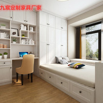 Modern minimalist tatami bed wardrobe integrated multi-functional combination stepping rice bedroom small apartment childrens room