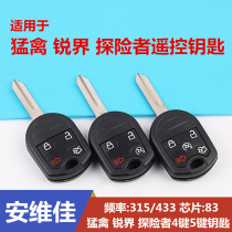 Ford Raptor Sharp World Explorer INTEGRATED REMOTE CONTROL KEY CAR STRAIGHT PLATE CHIP KEY WITH 83 CHIP