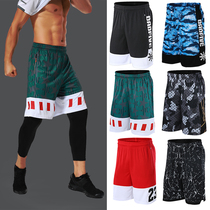 Basketball pants mens over-the-knee loose training running casual five-point plus size street ball personality basketball sports shorts mens tide