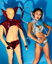 Nightclub bar ds performance suit Bar Sexy futuristic warrior technology science fiction performance suit gogo men and women combination