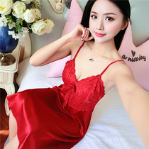 Ice silk sleepwear woman Summer thin style Sexy Loose Fat MM Harnesses Sleeping Skirts Han Prints 2020 New trendy ladies home uniforms