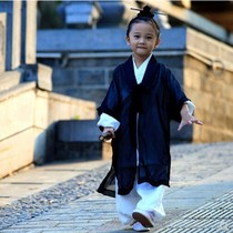 Childrens costume Hanfu Taoist robe Performance suit Small road down the hill Men and women book children perform Disciple rule Guoxue Three-character Sutra