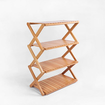 Mountain Guest MOUNTAINHIKER Solid Wood Beech Outdoor Shelves Picnic Shelves Foldable Stand