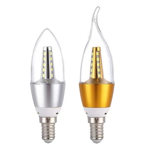 欧塞LED蜡烛灯泡 E14小螺丝口尖泡拉尾水晶灯吊灯光源E27节能高亮