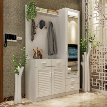 Shoe cabinet modern and simple Louver Hall Cabinet hanging clothes living room partition locker locker dressing mirror porch Hall Cabinet