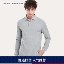 TOMMY HILFIGER MENS COTTON FASHION SOLID COLOR LONG SLEEVE POLO SHIRT C8878D9184