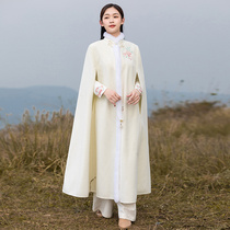 Cloak Handmaids mid-autumn winter 2021 new Chinese wind embroidery wool jacket Cape Jacket Thickened warm