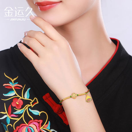 Ancient handmade gold lotus pendant 999 pure gold enamel auspicious clouds four-leaf flower transfer bead Passepartout diy bracelet Ancient handmade gold lotus pendant 999 pure gold enamel auspicious clouds four-leaf flower transfer bead Passepartout diy bracelet