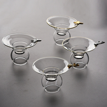 Glass large tea leak transparent tea filter tea filter filter kung fu tea accessories