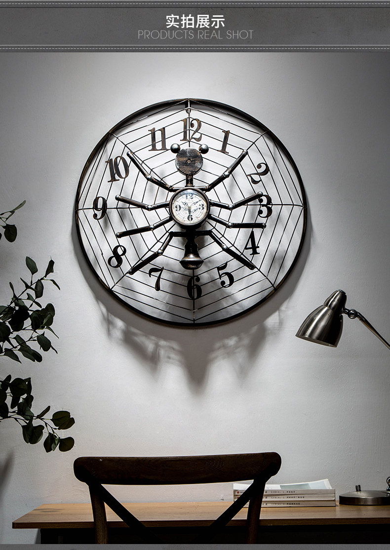 创意挂钟墙面装饰品简约现代家居客厅墙壁壁饰办公室墙上时钟挂件