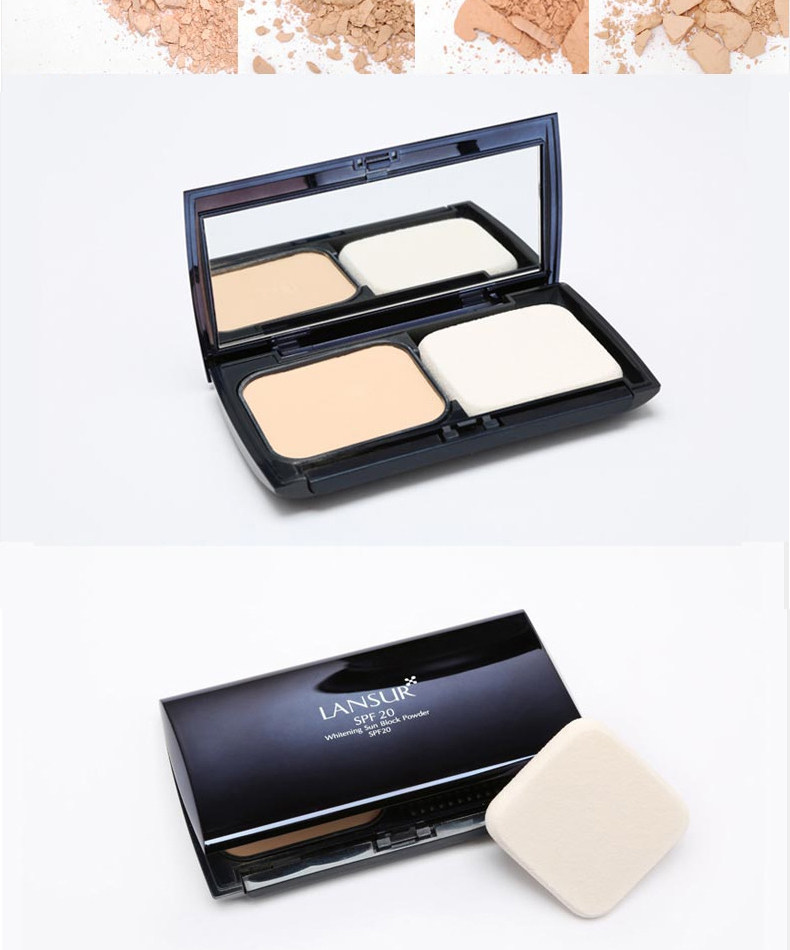 兰瑟粉饼定妆干粉持久控油防水白遮瑕干湿两用保湿粉底蜜粉饼正品