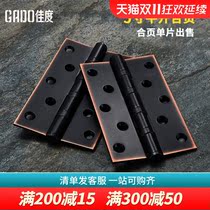 Gradient Stainless Steel Flat Hatching Black Red Antique Wooden Door Hinge 5 3 0 Silent Room Door Butterfly Hinge Single