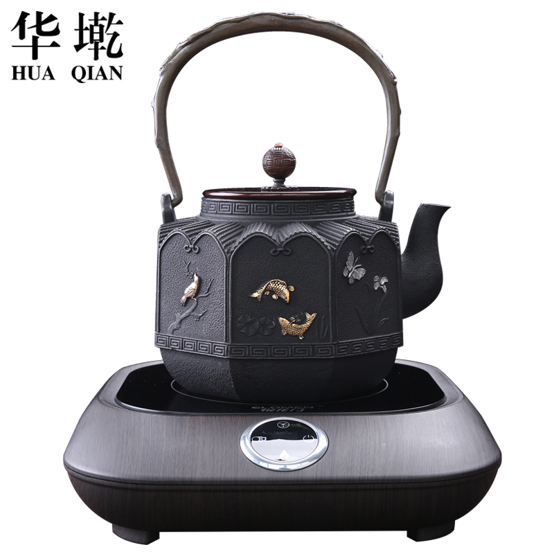 China Qian home without copper coated iron pot of southern Japan iron pot cover electrical TaoLu brother pot of iron kettle boil tea