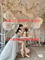 Self-Pat Changing Gallery National Tide Tennis Red Scene Design Furnishing Electric Commercial Shooting Field Design Making