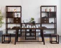 New Chinese Solid Wood Tea Table and Chair Combination Household Limit Zen Kung Fu Building Tea Stage Several Meeting Furniture