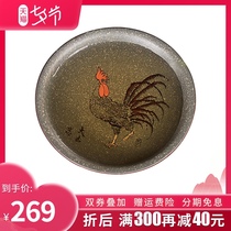 In the cup Qiankun Yixing mouth cup purple sand small cup master cup Kung Fu tea bowl two-color landscape hat Rooster Jianzhan