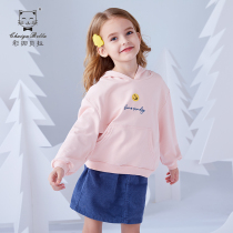 Bella girl Autumn Sweater 2021 autumn clothes new childrens hooded top little girl fashionable clothes