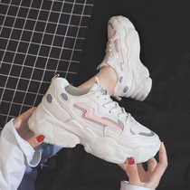 Spring father shoes womens tide 2020 new feet small super fire students Hong Kong taste Net red wisdom smoked sports shoes