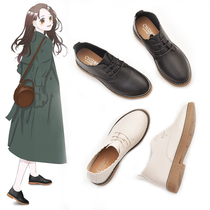 ins tide small leather shoes women 2020 Spring and Autumn New British wild wild Marson female students Black Japanese single shoes