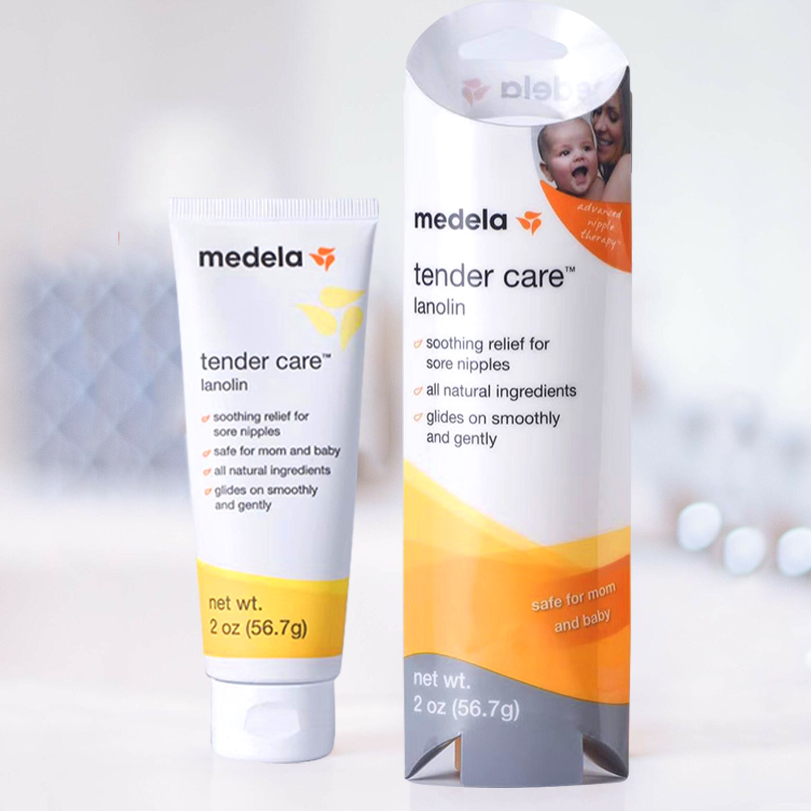 medela美德乐羊脂膏乳头霜美国进口孕妇哺乳乳头皲裂修复膏56.7g_折22