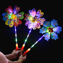 Luminous toys flash cartoon animals windmill sound Net red wind car Square night market childrens toy stalls supply