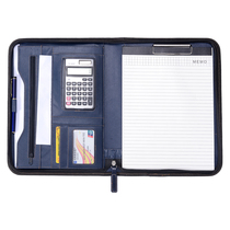 A4 multi-function with calculator leather folder business zipper file package manager Folder file book sales clip manager clip exhibition folder briefcase file book car sales Folder file package