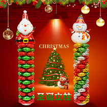 Christmas balloon decoration mall store scene layout Four-leaf clover column Christmas Tree Snowman Aluminum film balloon
