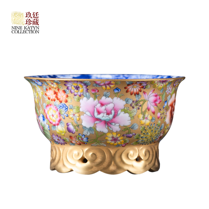 About Nine katyn colored enamel master cup single CPU jingdezhen tea set manually domestic large - sized kung fu tea cups individual sample tea cup