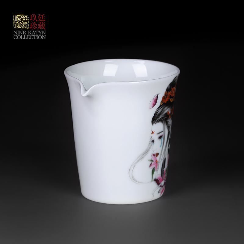 About Nine katyn ceramic fair cup of tea ware jingdezhen hand - made large points well cup kung fu tea accessories tea by hand