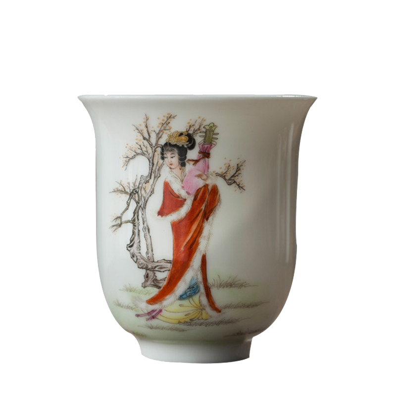 About Nine katyn hand - drawn characters four beauties glaze ceramic cups kung fu tea set personal cup master cup four dresses