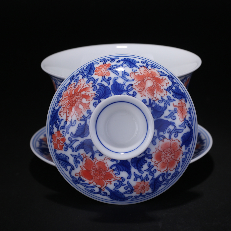 About Nine katyn manual throwing jingdezhen ceramic tureen tea cups hand - made under the glaze colorful eight immortals kung fu tea tea bowl