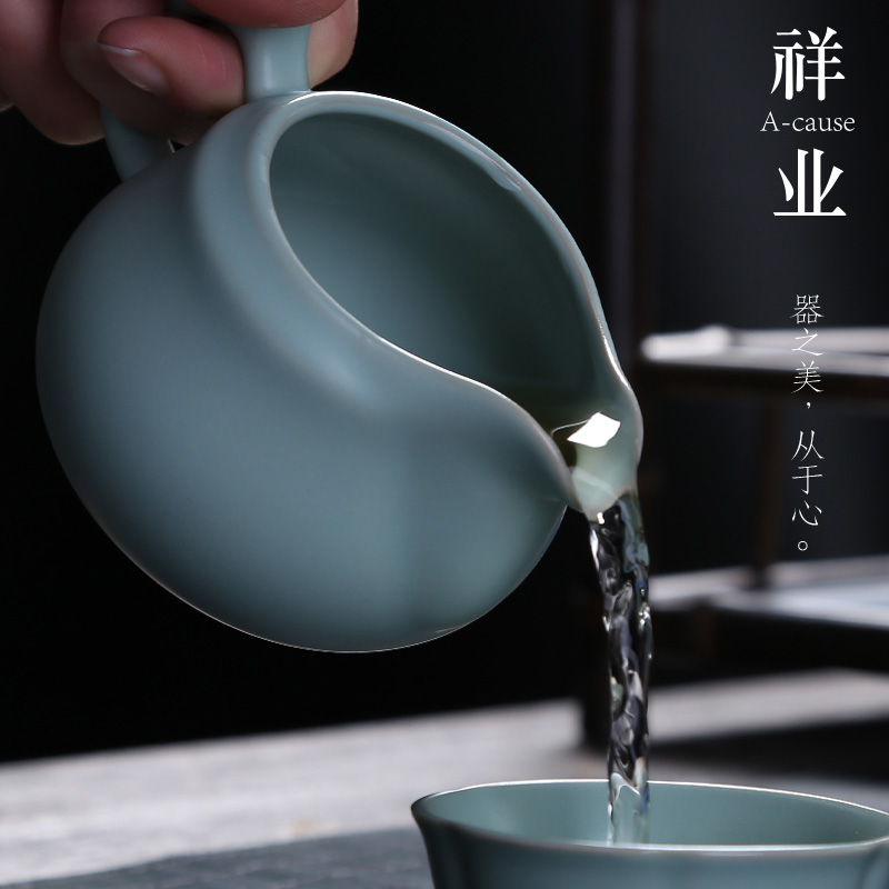 Auspicious industry fair keller your up open a piece of ice to crack large tea and a cup of tea sea points kung fu tea set your porcelain ceramics