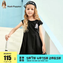 Childrens clothing Girls  dresses 2021 summer new childrens skirts slim Western style childrens short-sleeved dress