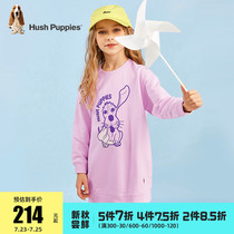 Childrens clothing Girls  skirts 2021 autumn new childrens long-sleeved dress in large childrens baby loose dress