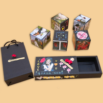 Bounce box diy photo album handmade couple creative explosion gift to send male and female surprise birthday gift