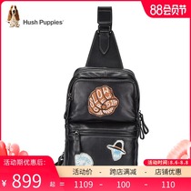 Xiubushi leather chest bag Mens Rap series messenger bag personality casual shoulder multi-function cowhide chest bag