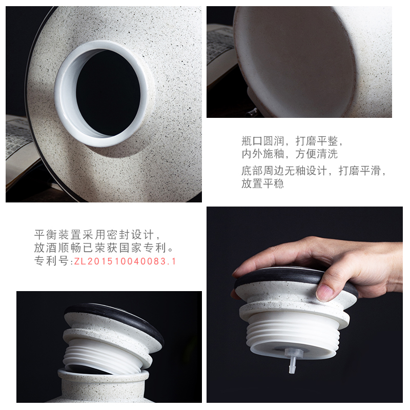 Ceramic jar home 10 jins 20 jins 30 jins 50 to empty empty wine bottle it archaize virgin pulp thickening liquor