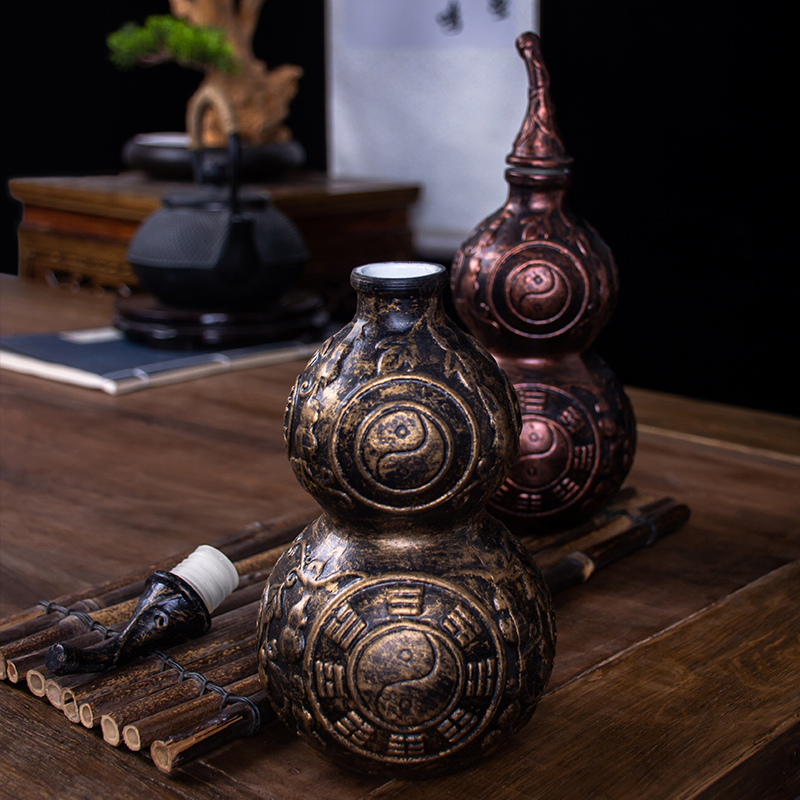 Jingdezhen ceramic bottle 1 catty three catties 5 antique empty bottle decoration creative household seal wine liquor jugs