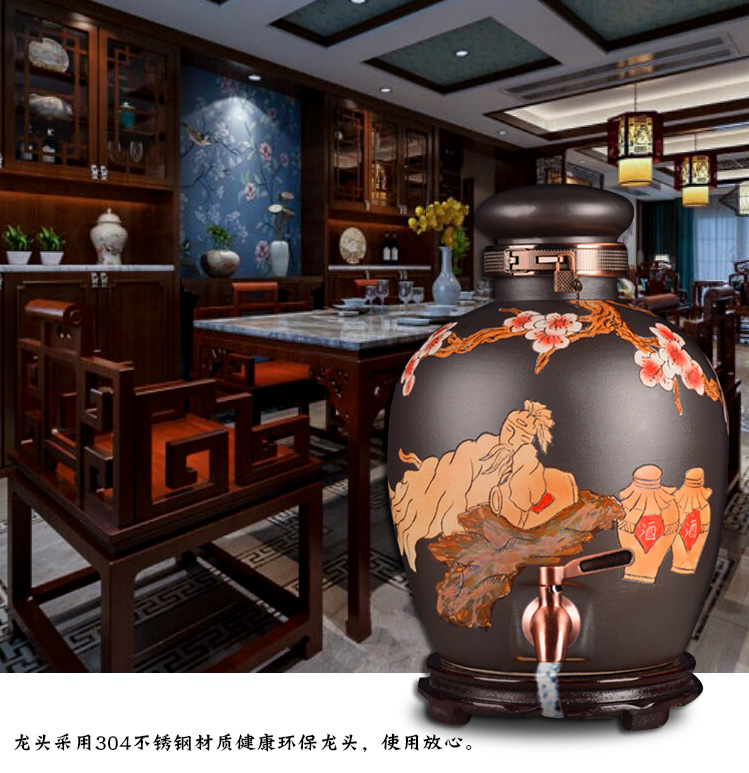 The New household hoard it seal jingdezhen jars wine restoring ancient ways furnishing articles mercifully wine wine jar it