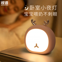Night light Rechargeable bedroom Baby breastfeeding can be fed Eye protection Luminous table lamp Bedside lamp Sleep touch energy saving