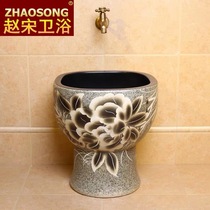 Mop pool balcony Chinese style large and small household mop pool square mop basin integrated mopping tank Outdoor