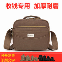 Mens multi-functional womens shoulder bag night market stall bag purse oblique cross business bag Canvas fashion cash register bag